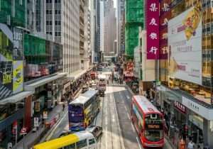 City traffic, Hong Kong